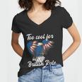 Too Cool For British Rule 4Th Of July Eagle Veteran´S Day Gift Women V-Neck T-Shirt