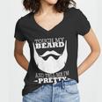 Touch My Beard And Tell Me Im Pretty Tshirt Women V-Neck T-Shirt