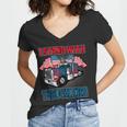 Trucker Trucker Support I Stand With Truckers Freedom Convoy V3 Women V-Neck T-Shirt
