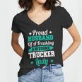Trucker Trucking Truck Driver Trucker Husband Women V-Neck T-Shirt