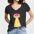 Ufo Donuts Women V-Neck T-Shirt