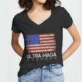 Ultra Maga Shirt Maga King Funny Anti Biden Us Flag Pro Trump Trendy Tshirt V2 Women V-Neck T-Shirt