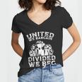 United We Bargain Divided We Beg Labor Day Union Worker Gift V2 Women V-Neck T-Shirt