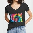 Vacay Mode Tie Dye Colorful Vacation Women V-Neck T-Shirt