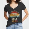 Vintage 37Th Birthday Awesome Since July 1985 Epic Legend Women V-Neck T-Shirt