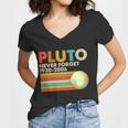 Vintage Colors Pluto Never Forget 1930-2006 Tshirt Women V-Neck T-Shirt