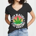 Vintage Keep Blazing Stay Amazing Women V-Neck T-Shirt