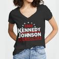 Vintage Kennedy Johnson 1960 For America Women V-Neck T-Shirt