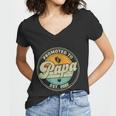 Vintage Promoted To Papa 2022 For New Papa First Time Retro Women V-Neck T-Shirt