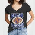 Vintage Sclsu Mud Dogs Classic Football Tshirt Women V-Neck T-Shirt