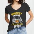 Whiskey Is My Christmas Spirit Tshirt Women V-Neck T-Shirt