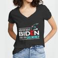 Whoever Voted Biden Owes Me Gas Money Anti Biden Tshirt Women V-Neck T-Shirt