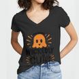 Wickedly Cute Boo Halloween Quote Women V-Neck T-Shirt