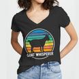 Womens Goat Whisperer Apparel - Funny Goat Women V-Neck T-Shirt