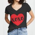 Xoxo Valentines Heart Women V-Neck T-Shirt