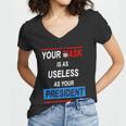 Your Mask Is As Useless As Your President Tshirt V2 Women V-Neck T-Shirt
