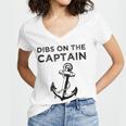Dibs On The Captain Funny Captain Wife Dibs On The Captain Women V-Neck T-Shirt