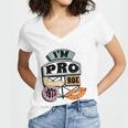 Reproductive Rights Pro Roe Pro Choice Mind Your Own Uterus Retro Women V-Neck T-Shirt