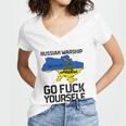 Russian Warship Go F Yourself Russian Warship Go Fuck Yourself Tshirt Women V-Neck T-Shirt