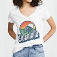Vintage Yosemite National Park Half Dome Retro Graphic Women V-Neck T-Shirt
