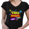 2 Year Old Two Infinity And Beyond 2Nd Birthday Boys Girls Women V-Neck T-Shirt