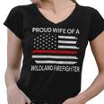 Firefighter Proud Wife Of A Wildland Firefighter Wife Firefighting V2 Women V-Neck T-Shirt