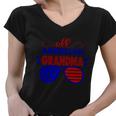 All American Grandma Sunglasses 4Th Of July Independence Day Patriotic Women V-Neck T-Shirt