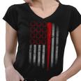 American Baseball Flag Tshirt Women V-Neck T-Shirt
