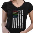 American Flag Lgbt Gay Pride Lesbian Bisexual Ally Quote Women V-Neck T-Shirt