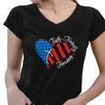 American Flag Usa Funny 4Th Of July Christian Women V-Neck T-Shirt