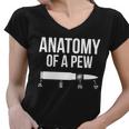 Anatomy Of A Pew Funny Bullet Pro Guns Tshirt Women V-Neck T-Shirt