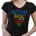 Autism For Family &8211 Autism Awareness Women V-Neck T-Shirt