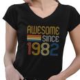 Awesome Since 1982 40Th Birthday V2 Women V-Neck T-Shirt