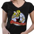 Bavarian Girl With A Glass Of Beer Celebrating Oktoberfest Women V-Neck T-Shirt