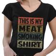 Bbq Smoker Funny Vintage Grilling Meat Smoking Tshirt Women V-Neck T-Shirt