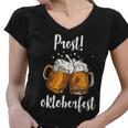 Beer Oktoberfest Prost Cheers Tshirt Women V-Neck T-Shirt