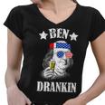 Ben Drankin Usa Patriotic Tshirt Women V-Neck T-Shirt