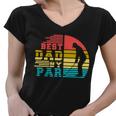 Best Dad By Par Retro Sunset Tshirt Women V-Neck T-Shirt