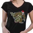 Bigfoot Stole Christmas Tshirt Women V-Neck T-Shirt