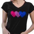 Bisexual Heart Bisexuality Bi Love Flag Lgbtq Pride Women V-Neck T-Shirt