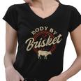 Body By Brisket Pitmaster Bbq Lover Smoker Grilling Women V-Neck T-Shirt