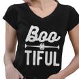 Boo Tiful Halloween Quote Women V-Neck T-Shirt
