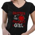 Brother Of The Birthday Girl Ladybug Bday Party Women V-Neck T-Shirt