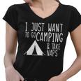 Camping And Napping Women V-Neck T-Shirt