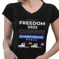 Canadian Truckers Freedom Over Fear No Mandates Convoy Women V-Neck T-Shirt