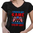 Celebrate 4Th Of July Gamer Funny Fourth Women V-Neck T-Shirt