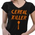 Cereal KillerShirt Funny Vintage T Shirts Breakfast T Shirts Women V-Neck T-Shirt
