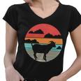 Classic Retro Goat Women V-Neck T-Shirt