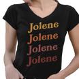 Classic Vintage Style Colors Jolene Women V-Neck T-Shirt