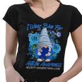 Cool I Wear Blue For Autism Awareness Accept Understand Love Flower Gnome Tshirt Women V-Neck T-Shirt